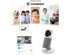 CleverDog Camera de Supraveghere CleverDog Wirless IP, HD, NightVision, Senzor Automat, Microfon Gri